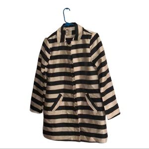 Tulle Mod Over Jacket Off White Black Stripe Sz S